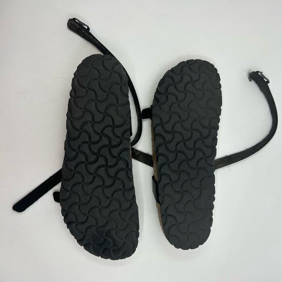 Birkenstock Daloa Black Cross Strap Sandals 6Y WMNS 39 "Birks" Strappy Flat Shoe - Picture 5 of 5